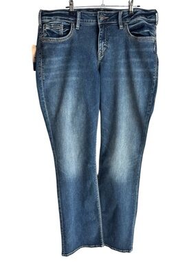 Silver Jeans Suki Slim Boot Cut Womens 14/33 High Waisted Blue Stretch Denim NWT